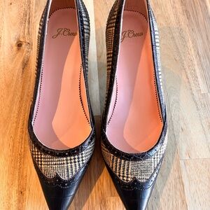 J. Crew Sophia Spectator Pumps in Glen Plaid Leather. Never Been Worn. Size 8.5